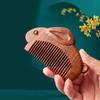 Scalp Sandalwood Comb Rabbit Wooden Comb Fashion Massage Wood Comb  Gift