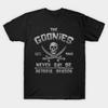 Мужская черная футболка с принтом The Goonies Never Die Винтажная Печать на трансферной бумаге без вырезания Хлопковая футболка