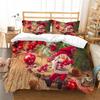Christmas Deluxe Home Bedding Set Quilt Cover Pillowcase Bedroom Bedding Set Duvet Cover Full Size Bedspread