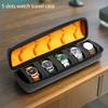 5-Slot Shock-Absorbing Nylon Watch Case - Portable Travel Watch Box with Hard Shell Protector, Durable Fabric-Lined Interior