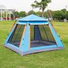 Outdoor Full Waterproof Vinyl Easy-to-Put-up Tent Leisure Camping 2 Doors 4 Windows Square Top Automatic Tent