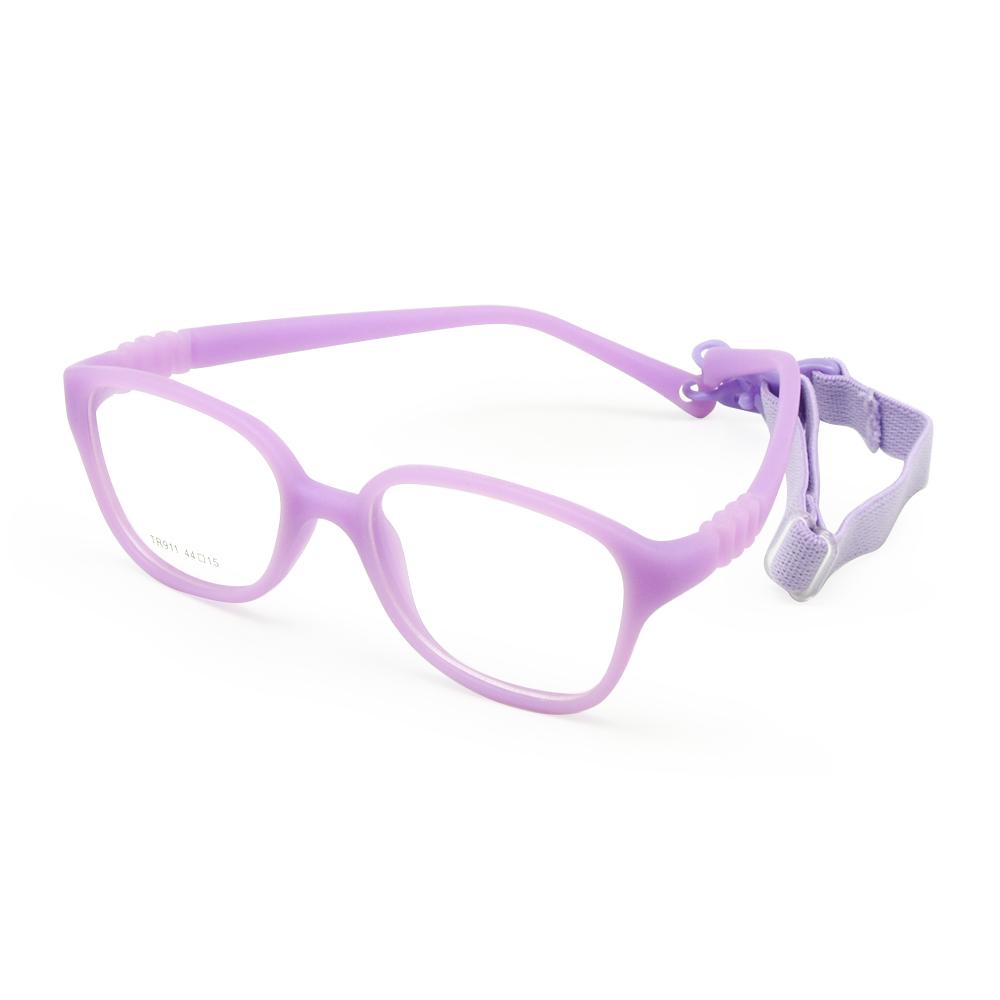 Bendable Kids Glasses Frame with Strap Size 44/15 No Screw One-piece Optical Glasses for Boys Girls 3-5Y