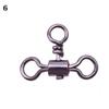 Srolling Bearing Barrel T-shape Fishing Swivels Cross Line 3 Way Bearing Swivel Fishhook Connector