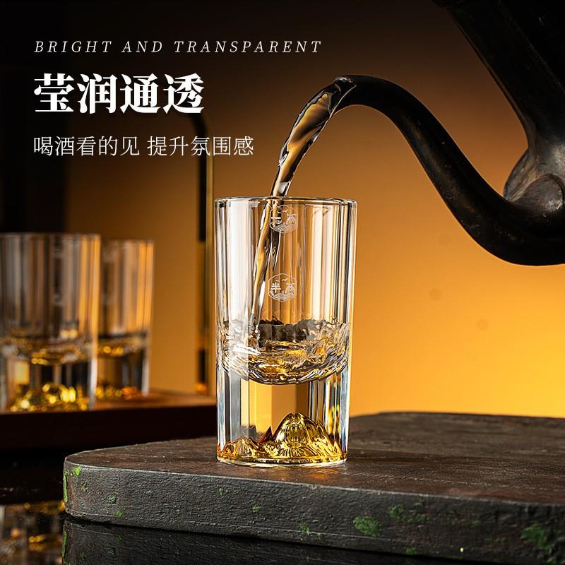 Hand-Cut Crystal Liquor Cups Set With Stand 1oz 2oz Mini Drinking Glasses Sake Baijiu Whiskey