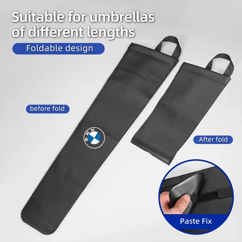 XJBN1 New Car Waterproof Umbrella Storage Bag PU Leather Cover Umbrella Organizer Holder For BMW E46 E90 E60 F30 F10 E39 E36 F20