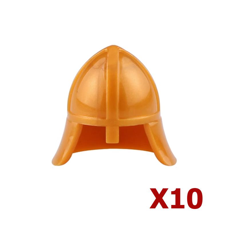 Конструктор MOC Средневековый Рыцарь Римский Солдат Аксессуар Шлем Головной убор Огненное Перо Щит Черный Орел Королевский плащ Кирпичная Игрушка