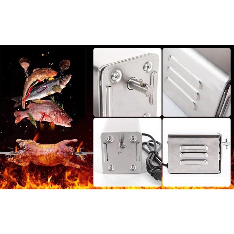 Электрический мотор для вертела-гриля Коза Свинья Курица Барбекю Вертел Вращающийся Вертел Наружные Аксессуары для Барбекю SP-S40 Нержавеющая Сталь