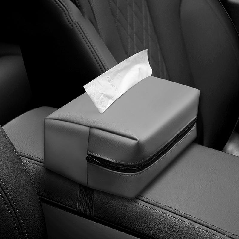 Твердая кожаная коробка для салфеток в автомобиль, подвесная переносная подлокотник, держатель для солнцезащитного козырька, сумка для хранения в салоне автомобиля, декоративные аксессуары