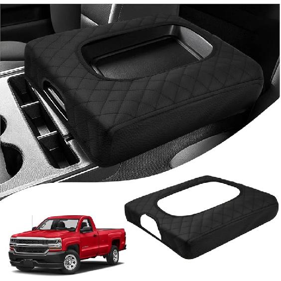 Autorder Center Console Cover For -2025 2026 Dodge Ram 1500/2500/3500 Accessories Armrest Cushion Cover Nappa Leather Middle Console Covers Console