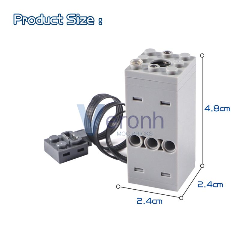 Технический спрей Выхлоп Красный свет Модифицированный блок Совместимый MOC Суперкар Поезд Замок Военная серия Кирпичи Игрушки