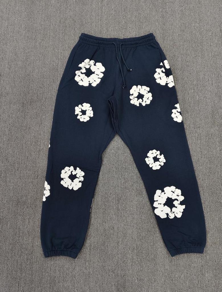 Худи из плотного хлопкового денима с цветочным принтом - Модная американская уличная куртка для мужчин