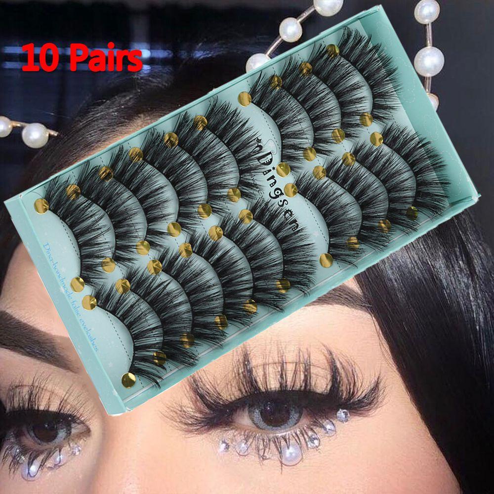 Pairs Woman Wispies Lashes Fluffy Lash Extension Tools 3D Faux Mink Hair False Eyelashes Thick Long