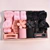 Soft Hairband Bow Tie Toiletry Band Multi-color Matte Frosted Large Grab High-elasticity Hair Band 16-piece Set