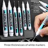 1pc White Acrylic Marker Paint Pen for Wool Canva Tire Glass Rock Metal Permanent Waterproof 0.7mm 1.0mm 2.5mm Write Maker Pen