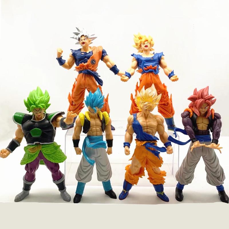 Collectible Dragon Ball Z Figurines 7 Inch Pvc Super Saiyan Goku Vegeta Broly Model Figures