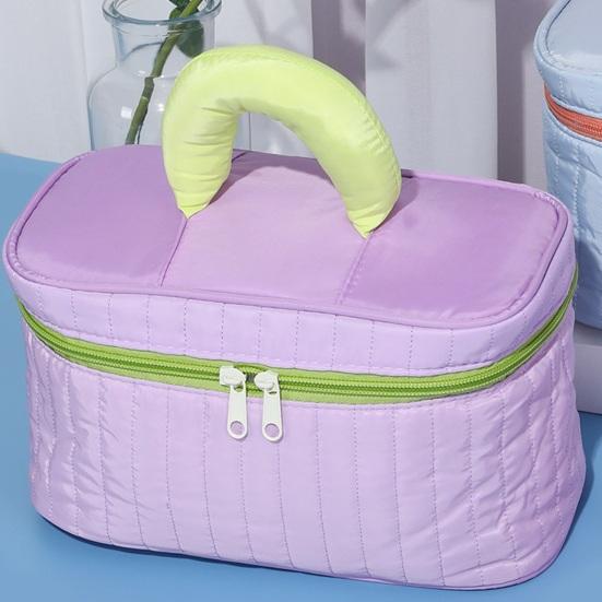 Дорожный кейс для макияжа женский контрастного цвета косметичка большой вместимости косметический