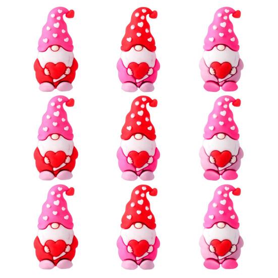 Набор мини-фигурок гномов для игры в прятки День святого Валентина Гномы-сердечки Красный Розовый Уникальный Декор для дома и стола Романтические подарки