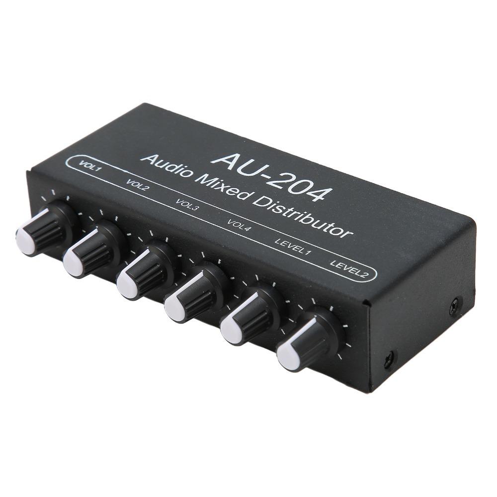 3.5mm Interface Headphone Amplifier Mixer DC 5-15V Signal Mixer Box  for Studio Use