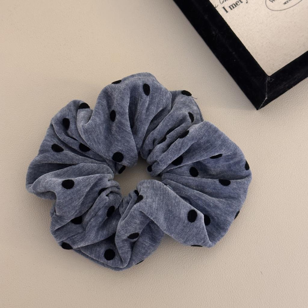 Повседневная и Ретро Плюшевая в Горошек Резинка для Волос в Виде Большого Кишечника, Высококлассная и Элегантная Резинка для Волос, Женская Резинка для Волос для Хвоста