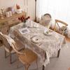 Polyester Printed Decorative Coffee Table Tablecloth Floral Bayberry Lotus Leaf Skirt Dining Table Tablecloth