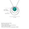Original Designer High-end Natural Green Agate Pendant Cold Style Design S925 Silver Colored Gemstone Necklace Pendant