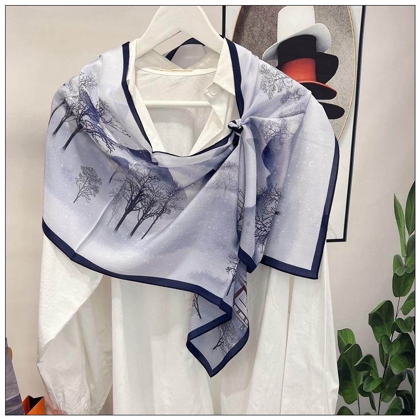 New! Mulberry Silk Silk Scarf Women'S Silk Scarf Mother Spring And Autumn Thin Silk