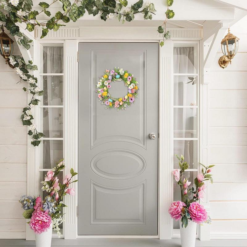 Spring Wreath With Eggs Colorful Egg Spring Wreath Artificial Flower Easter Wreath Farmhouse Easter Decorations With Mixed Twigs