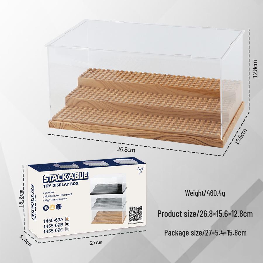 Штабелируемая коробка для демонстрации минифигурок Lego - Прозрачная, пыленепроницаемая, трехслойное хранение, не требует сборки.