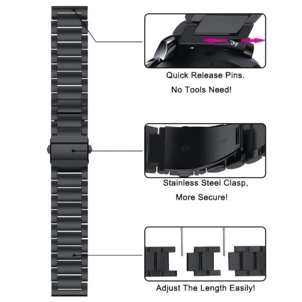Ремешок из нержавеющей стали шириной 14 мм для женских умных часов Garmin Lily 2