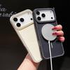 Роскошная блестящая алмазная рамка для MagSafe Магнитный чехол для iPhone 17 Air 16 15 14 Plus 13 12 11 Pro Max Прозрачный чехол Hard Candy