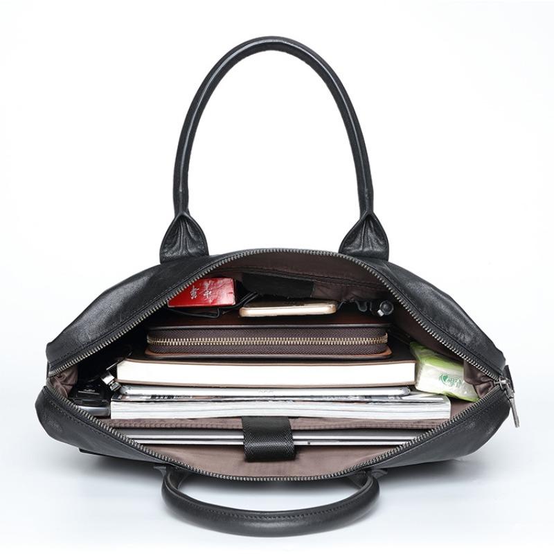 Мужской портфель из натуральной коровьей кожи первого слоя, деловая мужская сумка из натуральной коровьей кожи, большая вместимость, сумка через плечо из натуральной коровьей кожи