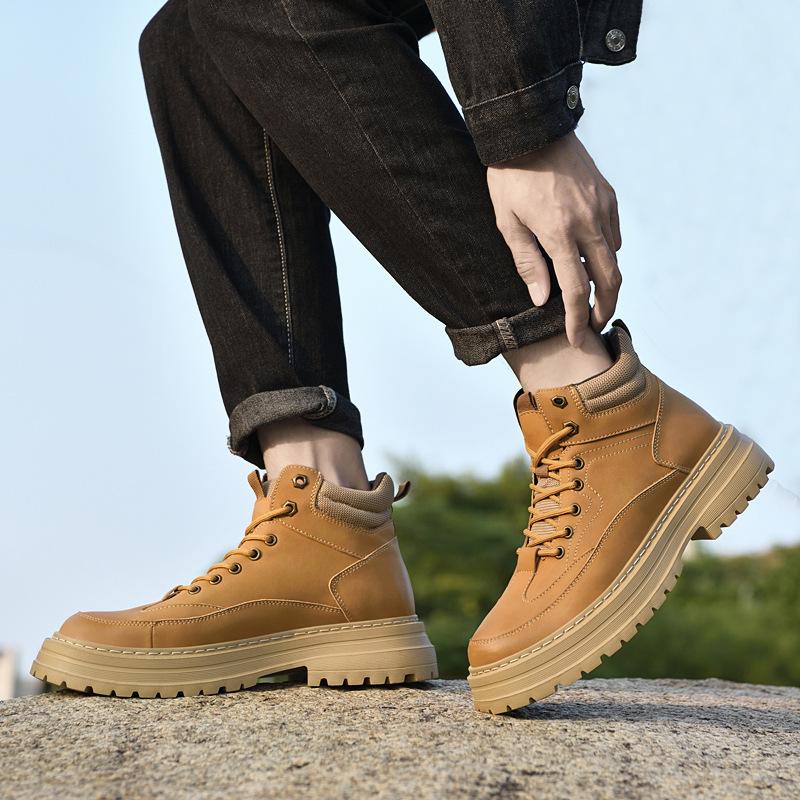 Ботинки Мартин мужские короткие ботинки осень и зима ботинки в стиле милитари модные универсальные ботинки на высоком голенище модные