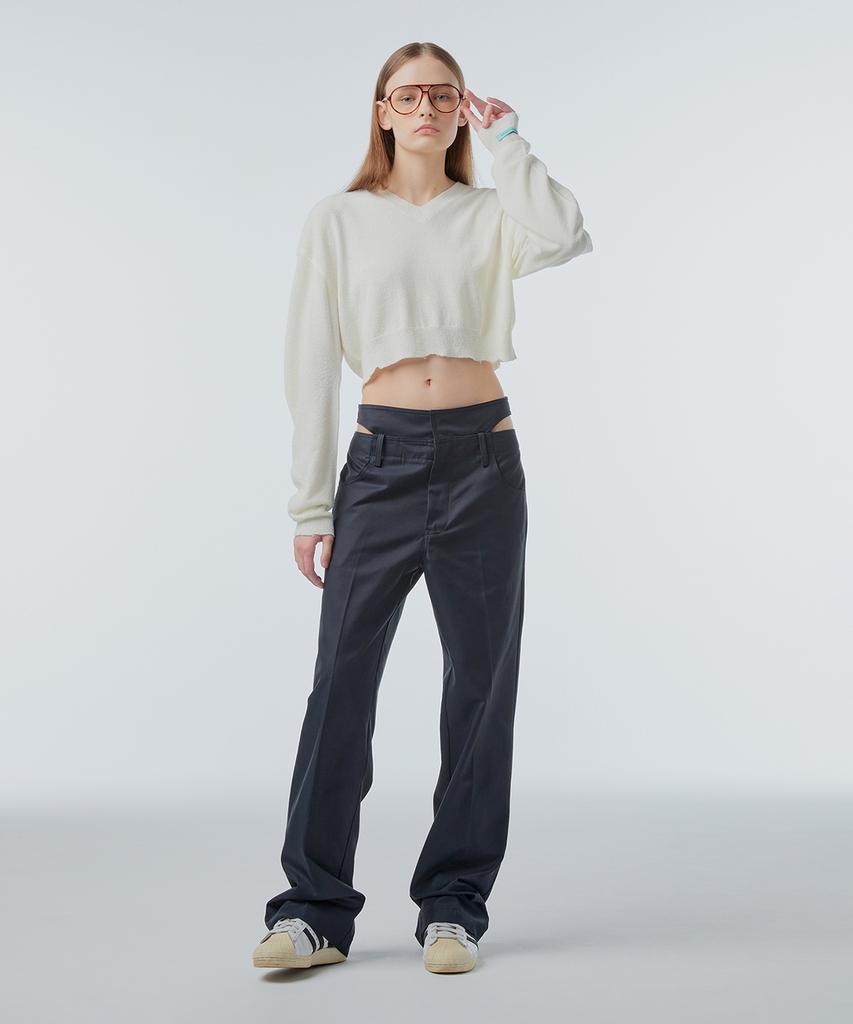 INSTANTFUNK Vintage Crop Knit - Ivory