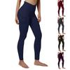 Женские однотонные спортивные леггинсы с карманами и высокой талией, брюки пуш-ап, брюки для фитнеса, тренажерного зала, йоги