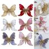 Artificial Butterfly Ornament Christmas Themed Hanging Decorations for Home and Tree Handmade Hanging Pendant Accessory