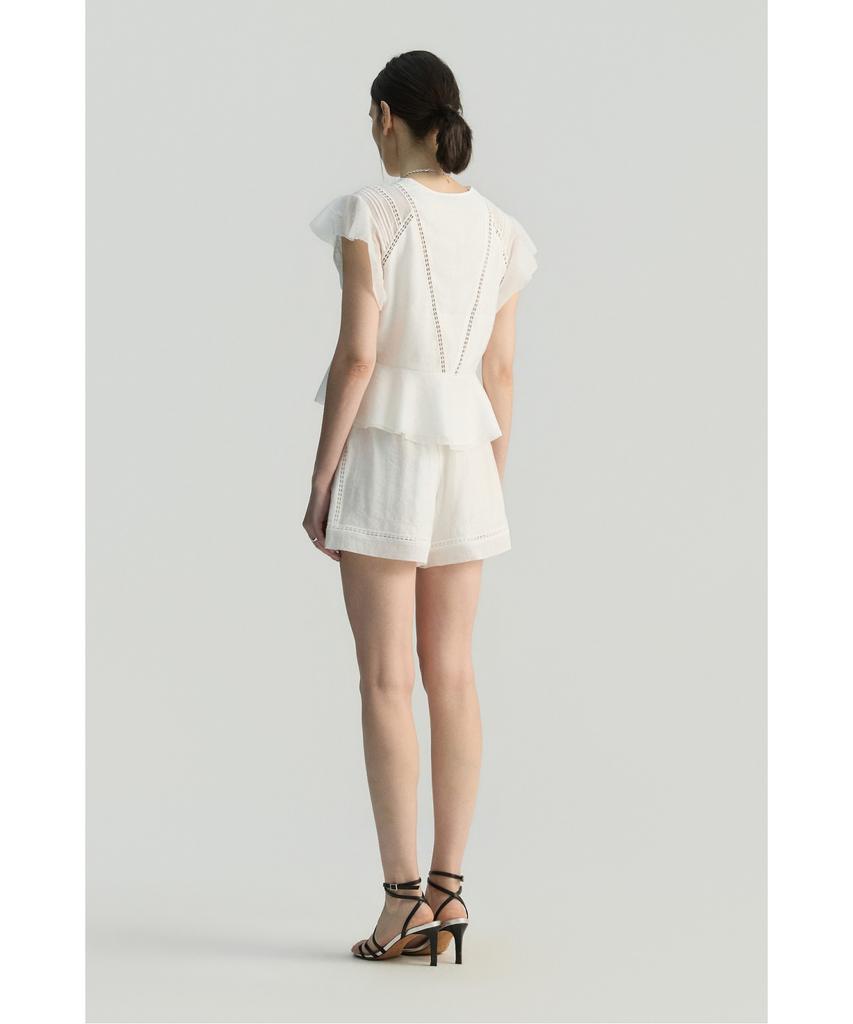 IROWOMEN Daviniaspe Lace Panel Banding Shorts Iopom26107Ivx