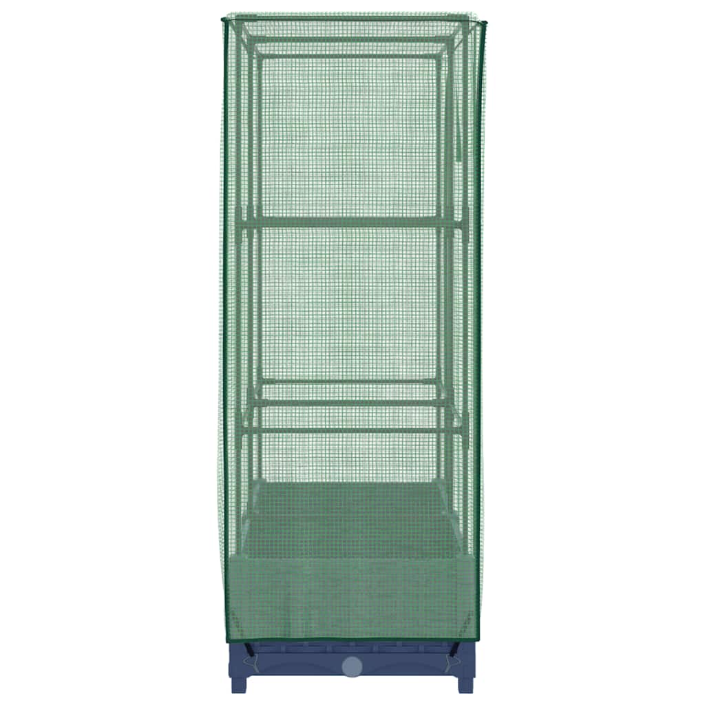 vidaXL Hochbeet mit Gewächshaus-Aufsatz Rattan-Optik 80x40x123 cm