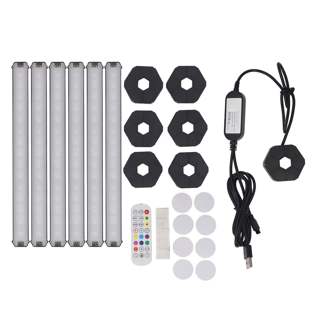 6 комплектов RGB светодиодных настенных светильников BT APP пульт дистанционного управления синхронизация музыки сращивание RGB световой бар набор для жизни