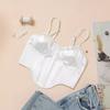 Casual Tank Top V Neck Crop Tops Women Summer Camis Solid Color Camisole Fashion Tube Female Sleeveless Cropped Vest Y2k