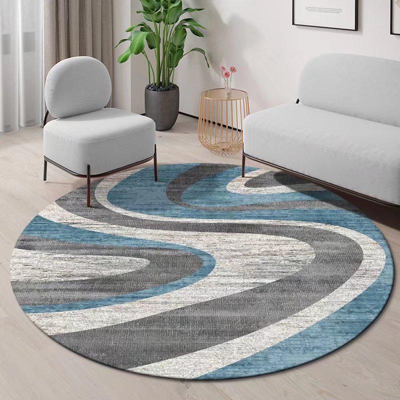 Современный круглый ковер Crystal Velvet — нескользящий, пыленепроницаемый ковер для гостиной, спальни и кабинета