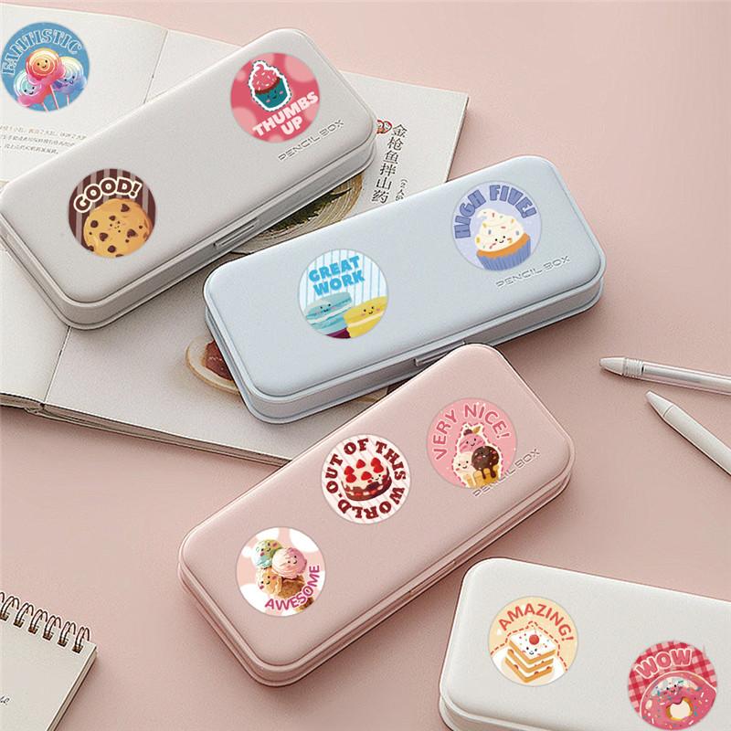 500 шт./рулон Поощрение учителя. Сладкие десерты Детские награды Наклейки - DIY Скрапбукинг Декор Альбом Запечатывание Этикетки Наклейки