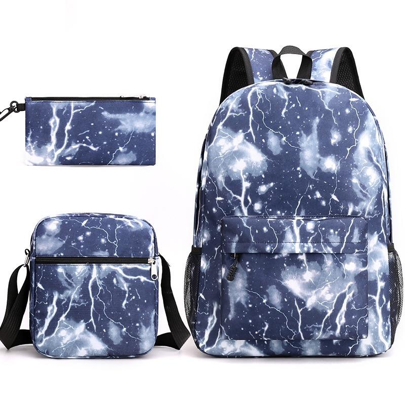 New Three-Piece Children'S Backpack, Primary School Students 3-6 Years Old, Junior High School Students, High School Students Schoolbag Satchel