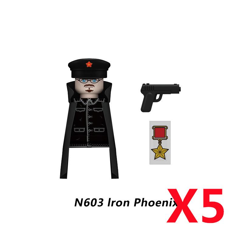 MOC Military Soviet US Soldier Figure Building Block Cavalry Pilot Western Cowboy Detective Weapon Sword Cloak Kid Toy Gift K148