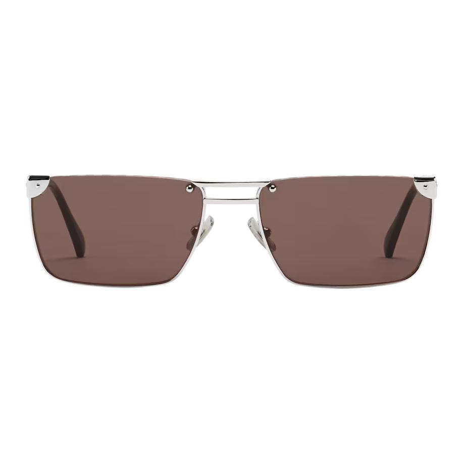 Louis Vuitton Heritage Damier Pattern Design Metal Square Sunglasses Men sunglasses Silver Z3240U
