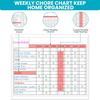 Iconikal 2-Pack Magnetic Dry Erase Chore Meal Chart 14x11-Inch Planner Schedule WOD Goal Tracker Grid Refrigerator Whiteboard Home Office