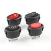 5pcs KCD1Round Small Rocker Switch 25*16.5mm Mini Round Black White Red 2 Pin 3 Pin Switch Power Button Switch With Light 6A/250