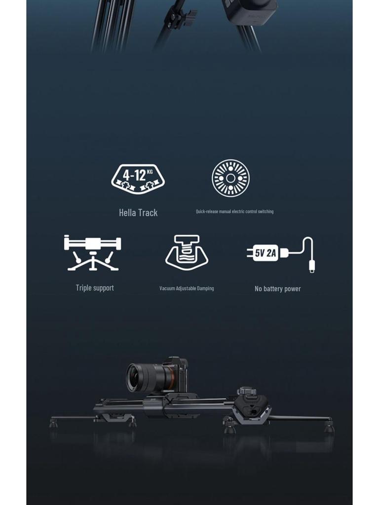 7-в-1 Микро3 E500700E1000 Электрический слайдер для камеры для DSLR и беззеркальных камер с демпфированием и защитой от вибраций