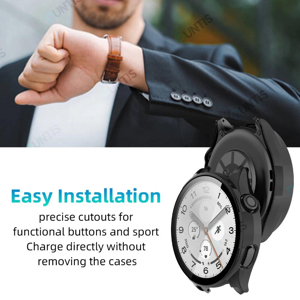 Чехол+Стекло для Xiaomi Watch 5 PC Защитный бампер со всех сторон Защитная крышка от царапин + Защитное стекло для MI Watch 5 Аксессуары