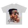 Рэпер Ретро Графическая Футболка Xxxtentacion Мужская Хип-хоп Футболка с коротким рукавом Модная Y2k Унисекс Футболка Памятный Топ