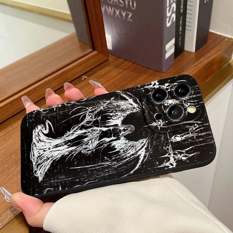 Панк-черный ангел графический чехол для телефона для iPhone 16 15 14 13 12 11 x XR Xs SE2 SE 8 7 plus pro Max mini силиконовая задняя крышка